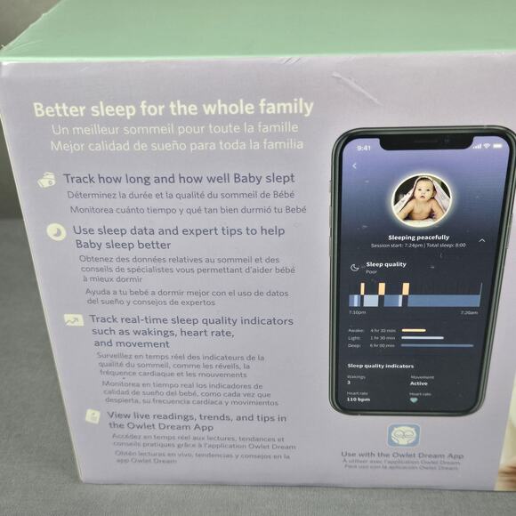Owlet Dream Duo Monitor System Dream Sock + Cam New Sealed Boxes No Outer Sleeve - Picture 9 of 12